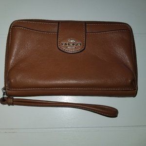 Leather Coach Wristlet